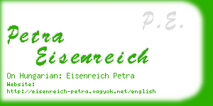 petra eisenreich business card